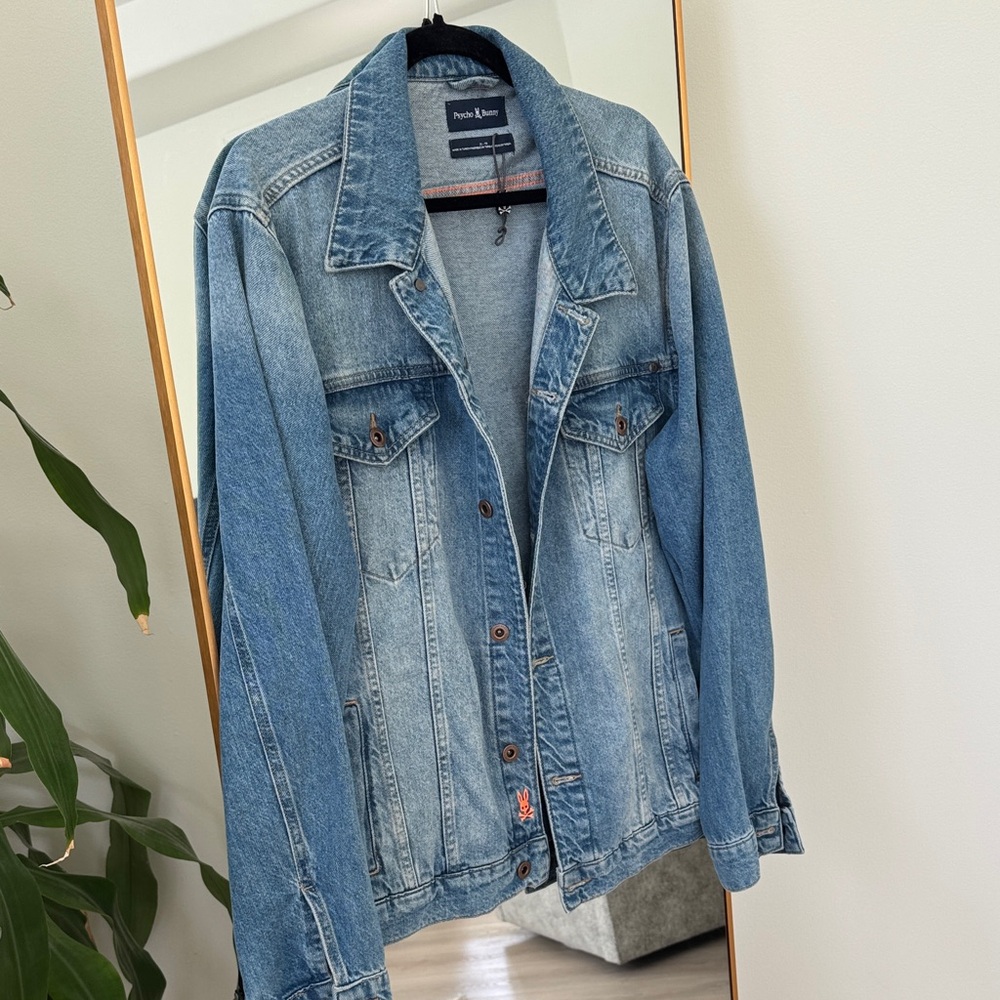 Psycho Bunny Men's Blue Jean Jacket